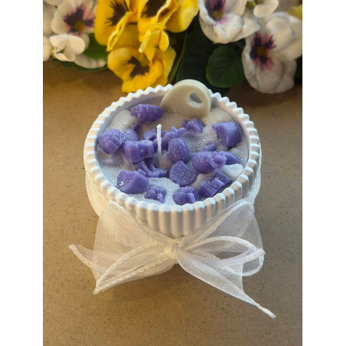 Ароматна свещ от соев и пчелен восък в кашпа М702