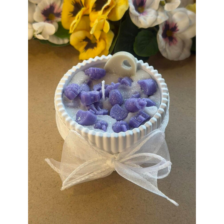 Ароматна свещ от соев и пчелен восък в кашпа М702