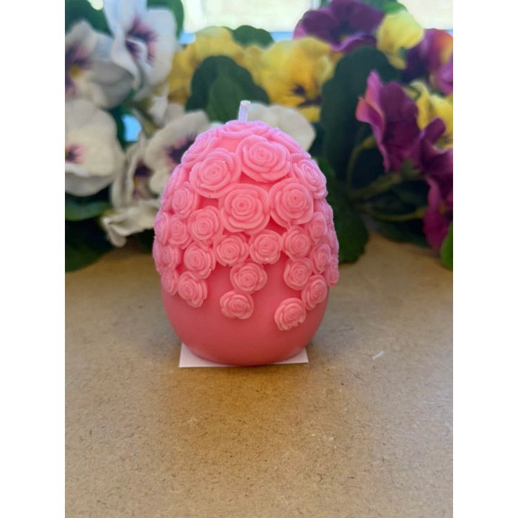 Ароматна свещ от соев и пчелен восък Яйце Рози М714