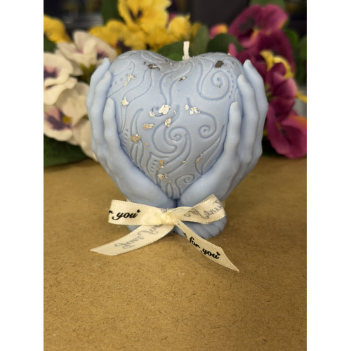 Ароматна свещ от соев восък Сърце