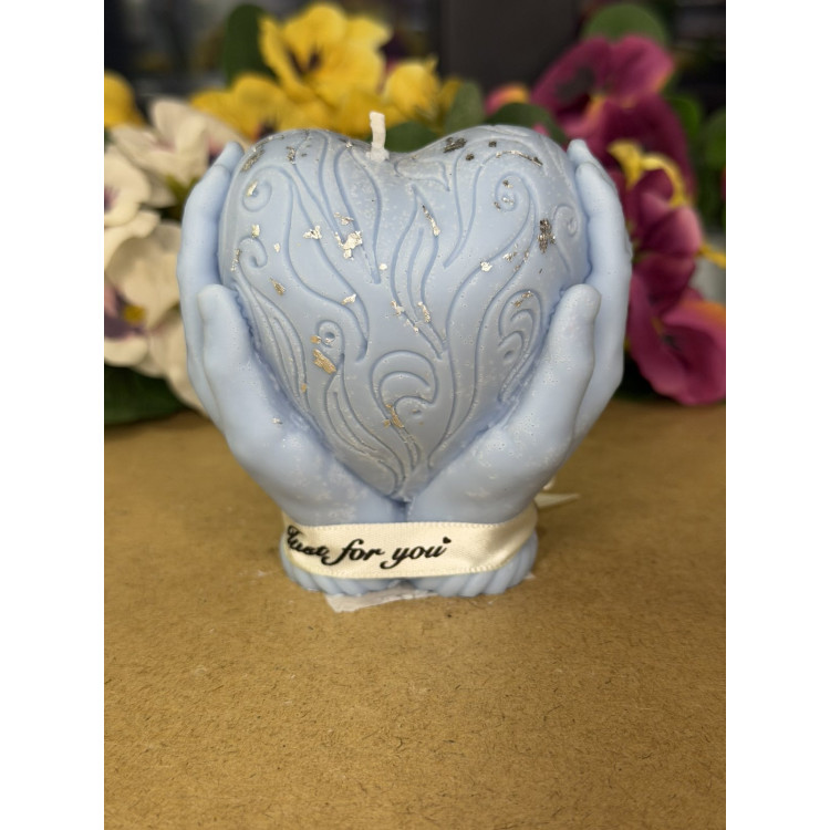 Ароматна свещ от соев восък Сърце