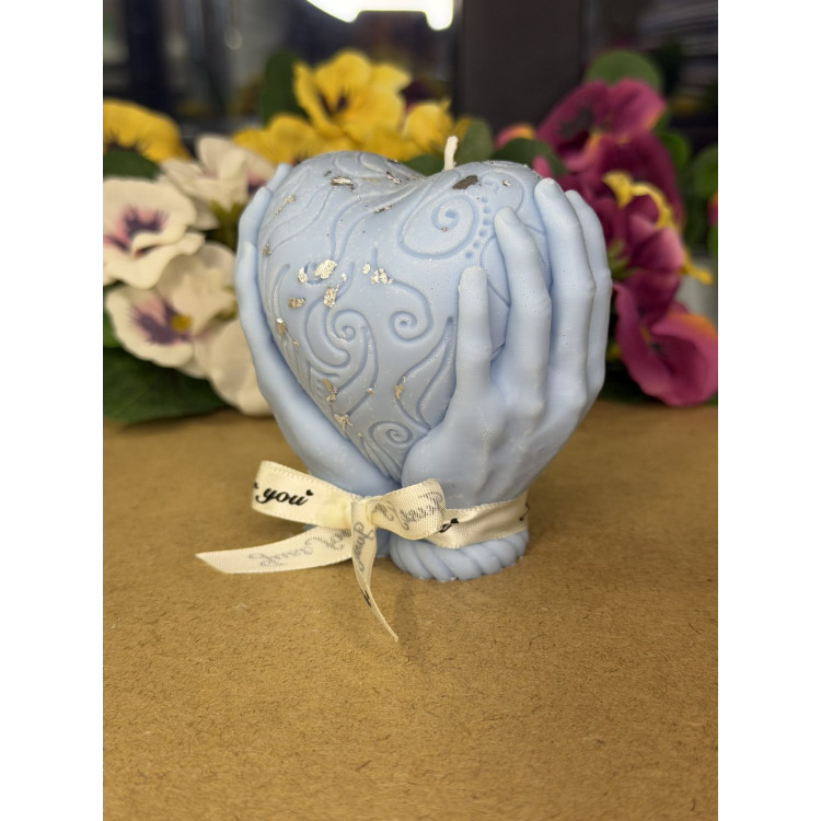 Ароматна свещ от соев восък Сърце