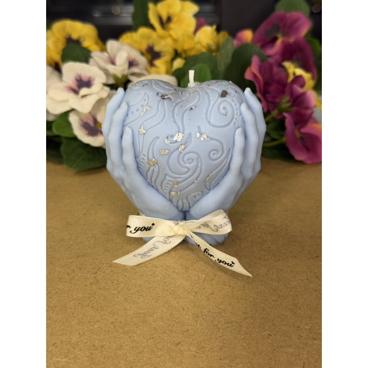 Ароматна свещ от соев восък Сърце