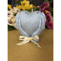 Ароматна свещ от соев восък Сърце