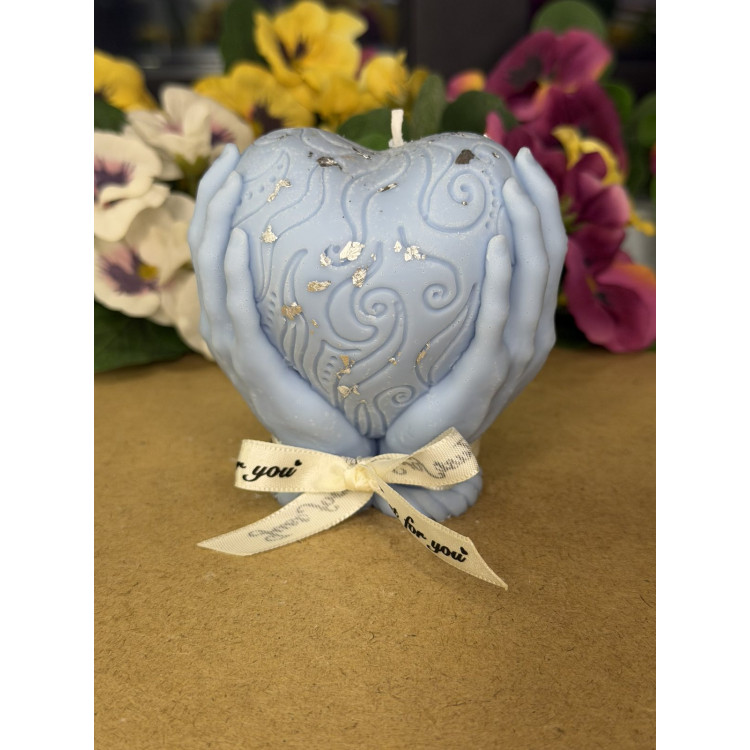 Ароматна свещ от соев восък Сърце