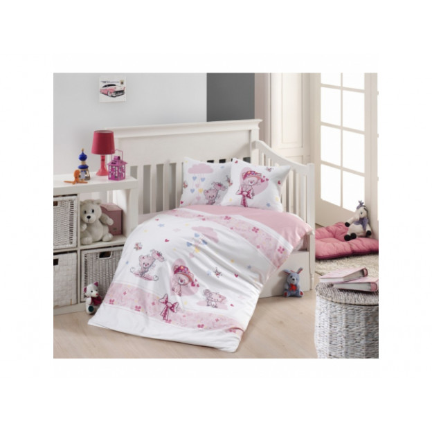 Бебешко спално бельо Бамбук Pink Cat