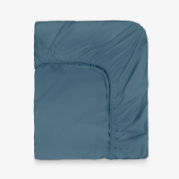 Чаршаф с ластик Ранфорс Нюанси син 120/200/30