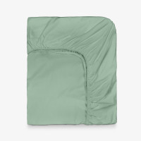 Чаршаф с ластик Ранфорс Нюанси зелен 120/200/30