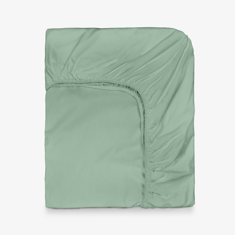 Чаршаф с ластик Ранфорс Нюанси зелен 120/200/30