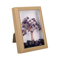 Дърво на живота АМЕТИСТ в рамка естествени камъни