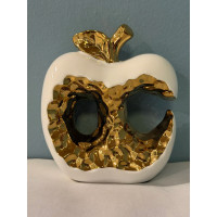 Декор Ябълка Бяло Златиста