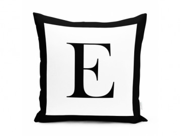 Декоративна арт калъфка за възглавница буква - E