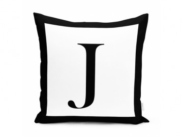 Декоративна арт калъфка за възглавница буква - J