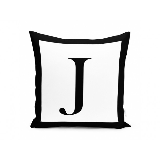 Декоративна арт калъфка за възглавница буква - J
