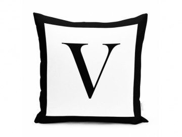Декоративна арт калъфка за възглавница буква - V