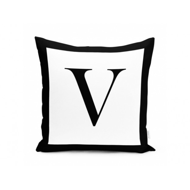 Декоративна арт калъфка за възглавница буква - V