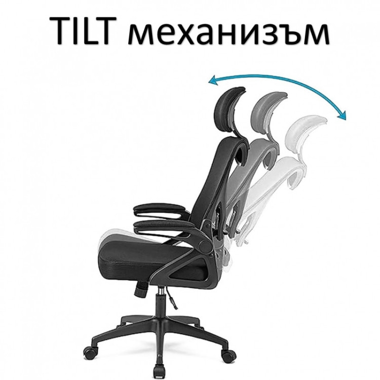 Директорски ергономичен стол ERGO MESH LYRA черен