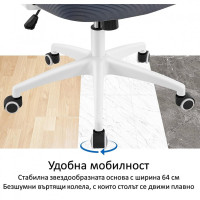 Директорски ергономичен стол ERGO MESH LYRA сив