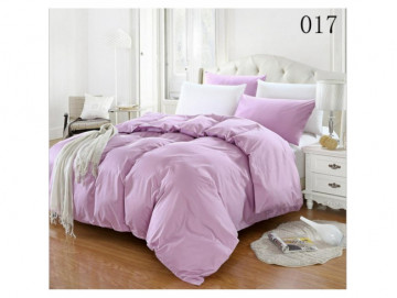 Двуцветно спално бельо от 100% памук Светло Лилаво/Бяло