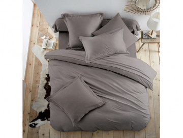 Едноцветно спално бельо от 100% памук ранфорс - Графитено Сиво