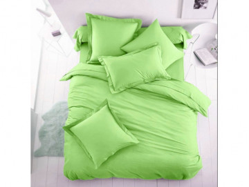 Едноцветно спално бельо от 100% памук ранфорс - Лайм
