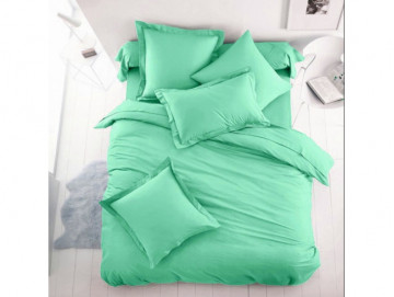 Едноцветно спално бельо от 100% памук ранфорс - Цвят Мента