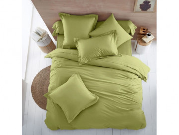 Едноцветно спално бельо от 100% памук ранфорс - Тревисто