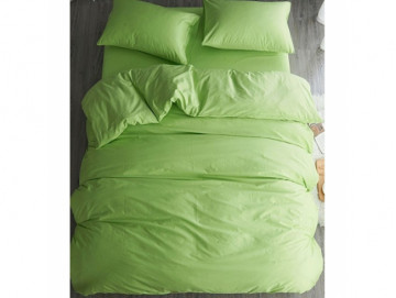 Едноцветно спално бельо от 100% памук ранфорс - Зелено