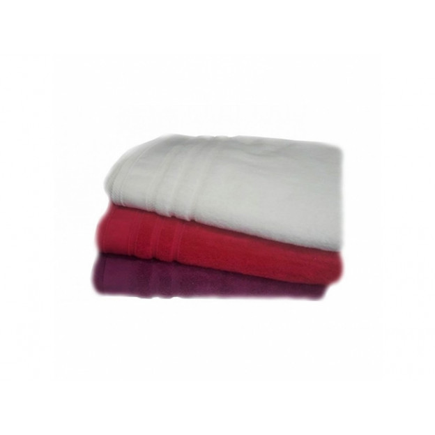 Едноцветна хавлиена кърпа микропамук - Бяла