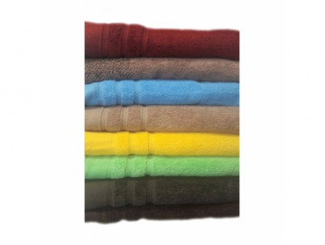 Едноцветна хавлиена кърпа микропамук - Кафява