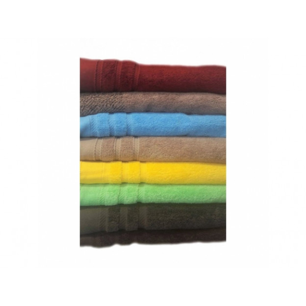 Едноцветна хавлиена кърпа микропамук - Кафява