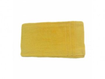 Едноцветна хавлиена кърпа микропамук - Жълта