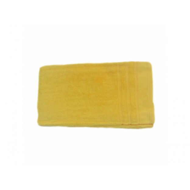 Едноцветна хавлиена кърпа микропамук - Жълта