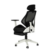 Ергономичен директорски стол RT-2004H Relax LUX черен/бял