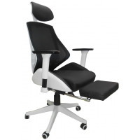 Ергономичен директорски стол RT-2004H Relax LUX черен/бял
