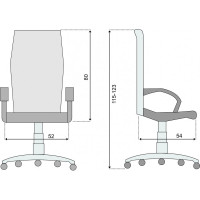 Ергономичен директорски стол RT-2004H Relax LUX черен/бял