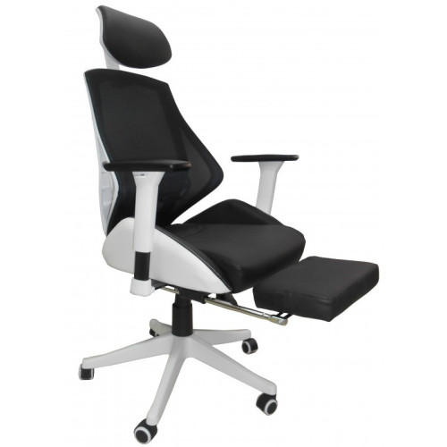 Ергономичен директорски стол RT-2004H Relax LUX черен/бял
