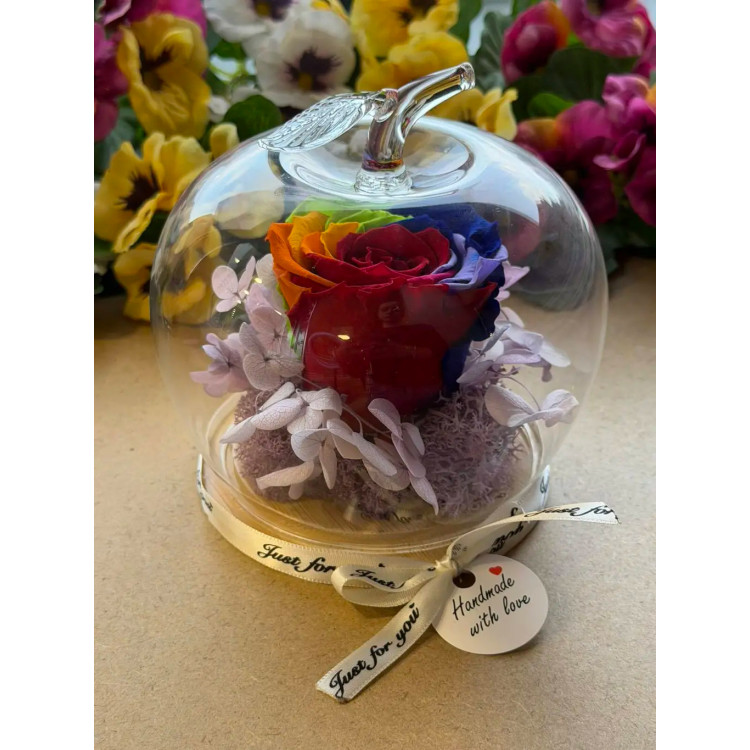 Естествена вечна роза J10