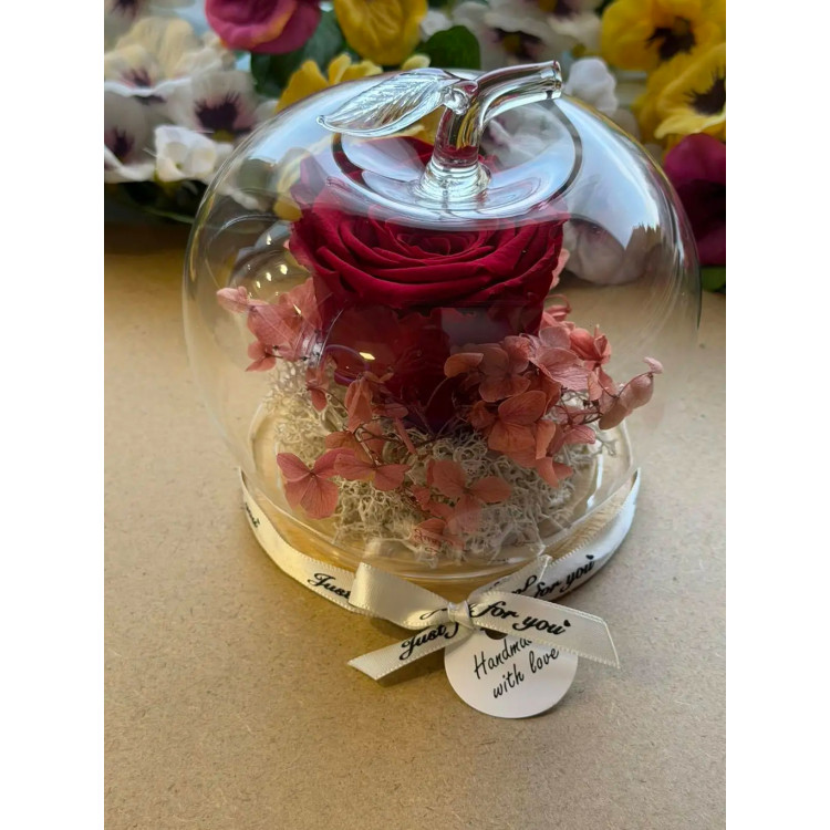 Естествена вечна роза J16