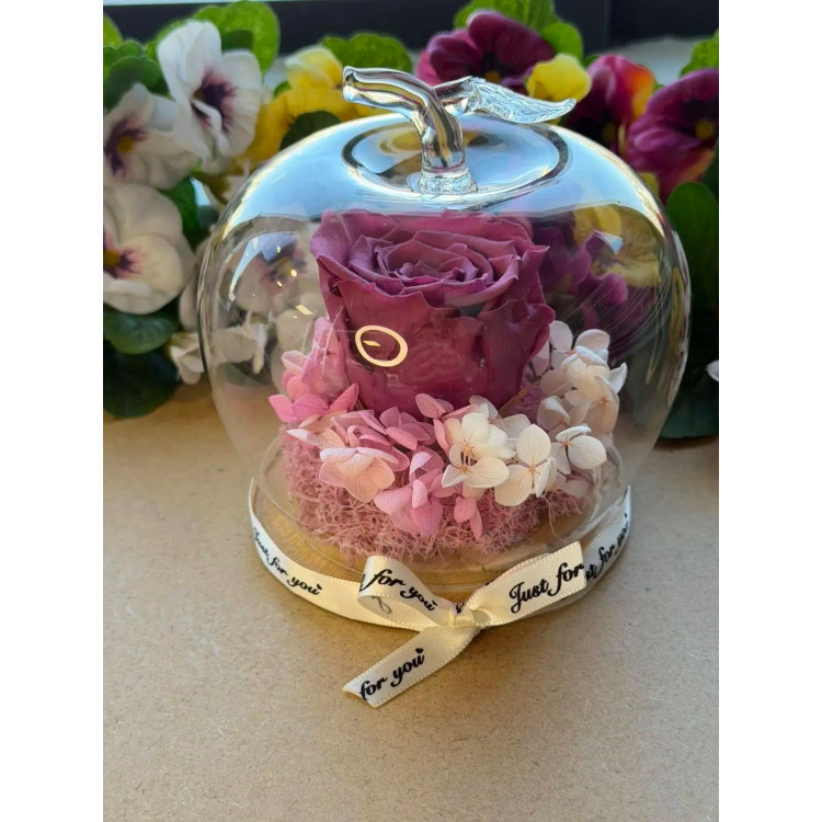 Естествена вечна роза J17