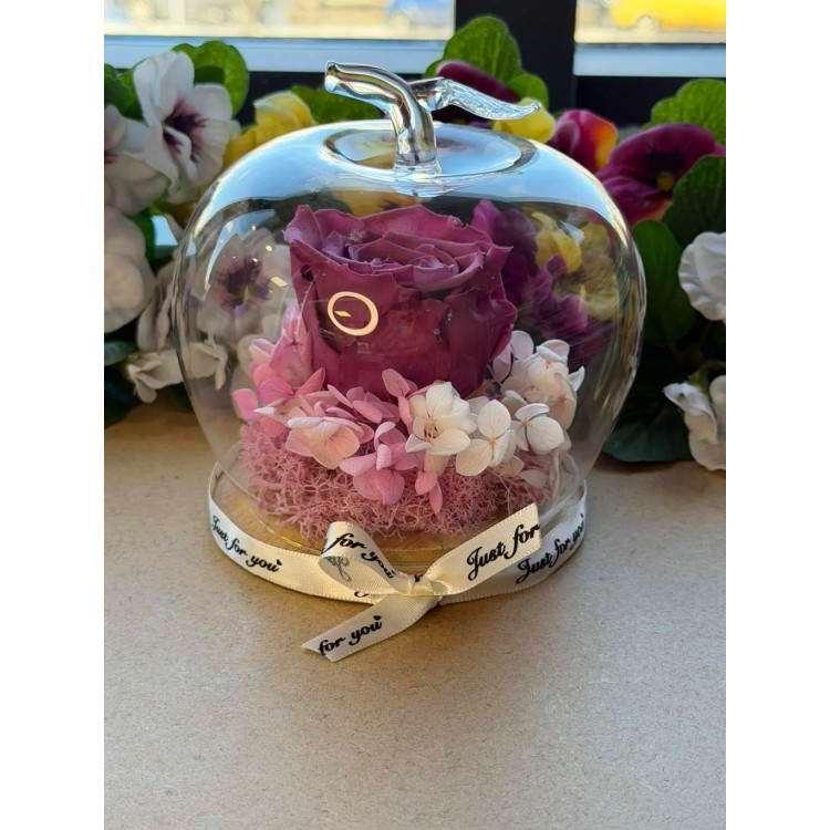 Естествена вечна роза J17