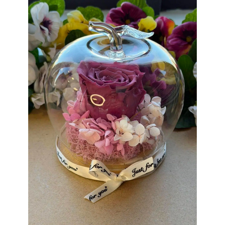 Естествена вечна роза J17