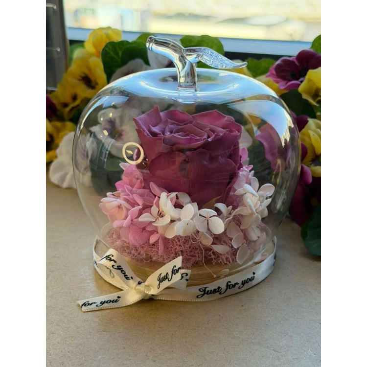 Естествена вечна роза J17