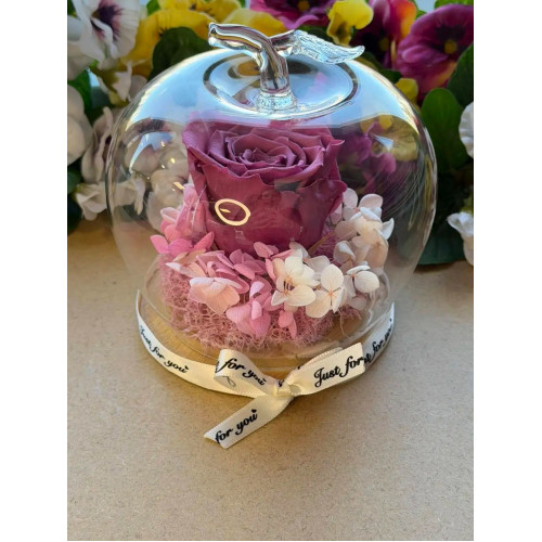 Естествена вечна роза J17