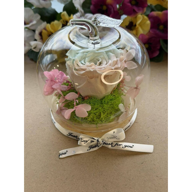 Естествена вечна роза J17