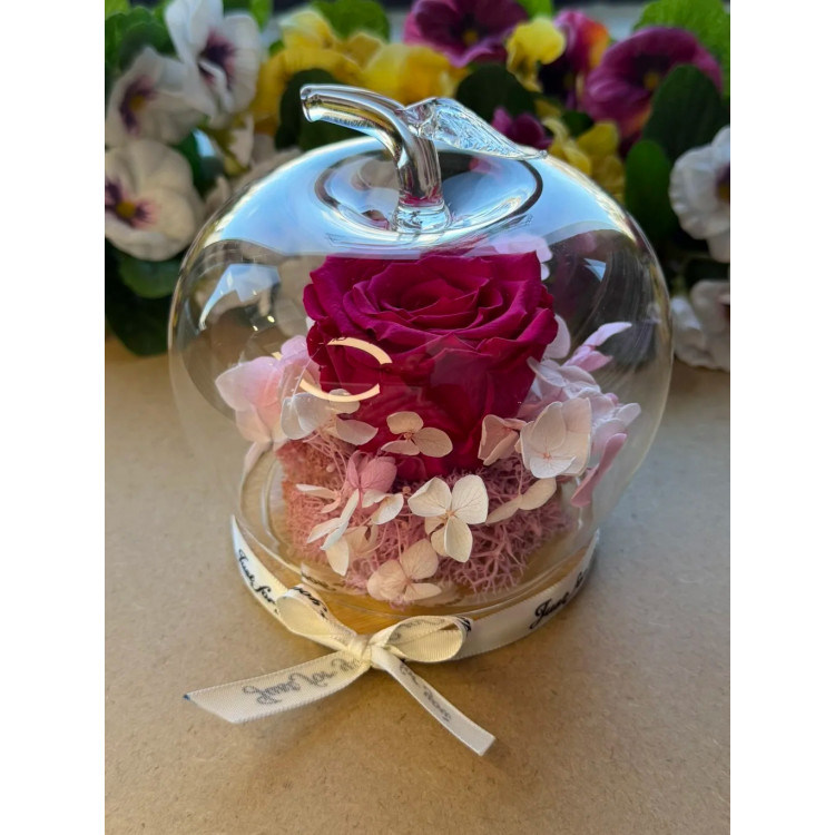 Естествена вечна роза J48