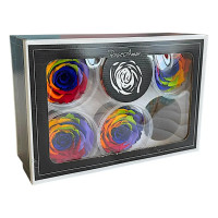 Естествена вечна роза Rainbow Blu 03 XL