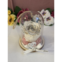 Естествена вечна роза в PVC купол Bicz