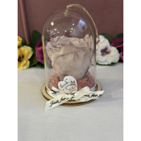 Естествена вечна роза в PVC купол Cho 89 2