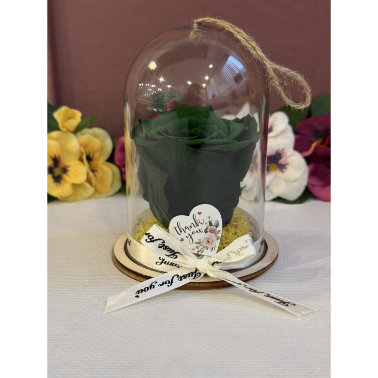 Естествена вечна роза в PVC купол Gre 02